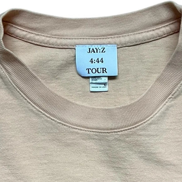 Jay-Z 4:44 Tour - Long Sleeve Crewneck T-Shirt Beige - Size Large